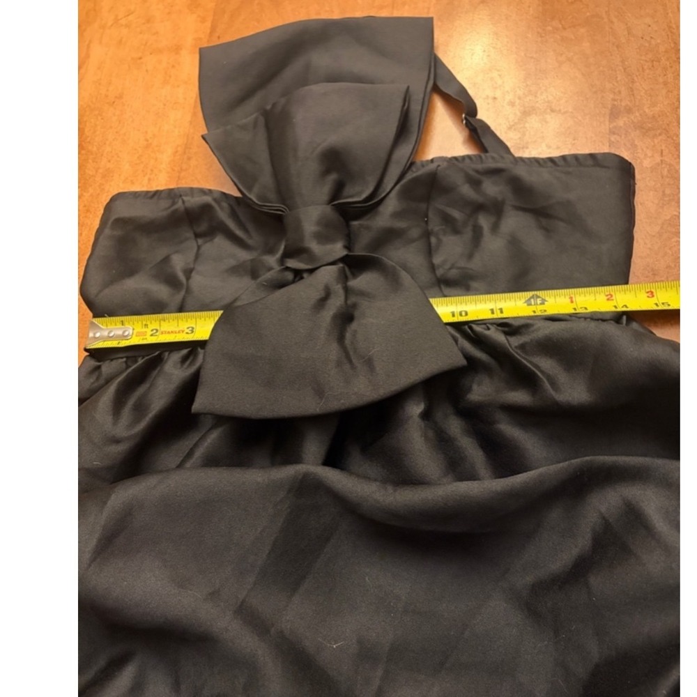 Petal & Pup Bettina Black One Shoulder Bow Maxi Dress Size M Bump Friendly - Picture 6 of 11